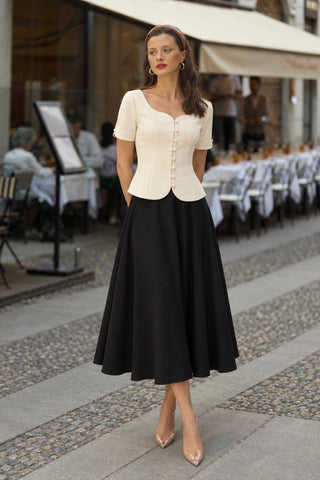 Richmond Midi Skirt Skirts Gaâla Black 32 Made-to-order