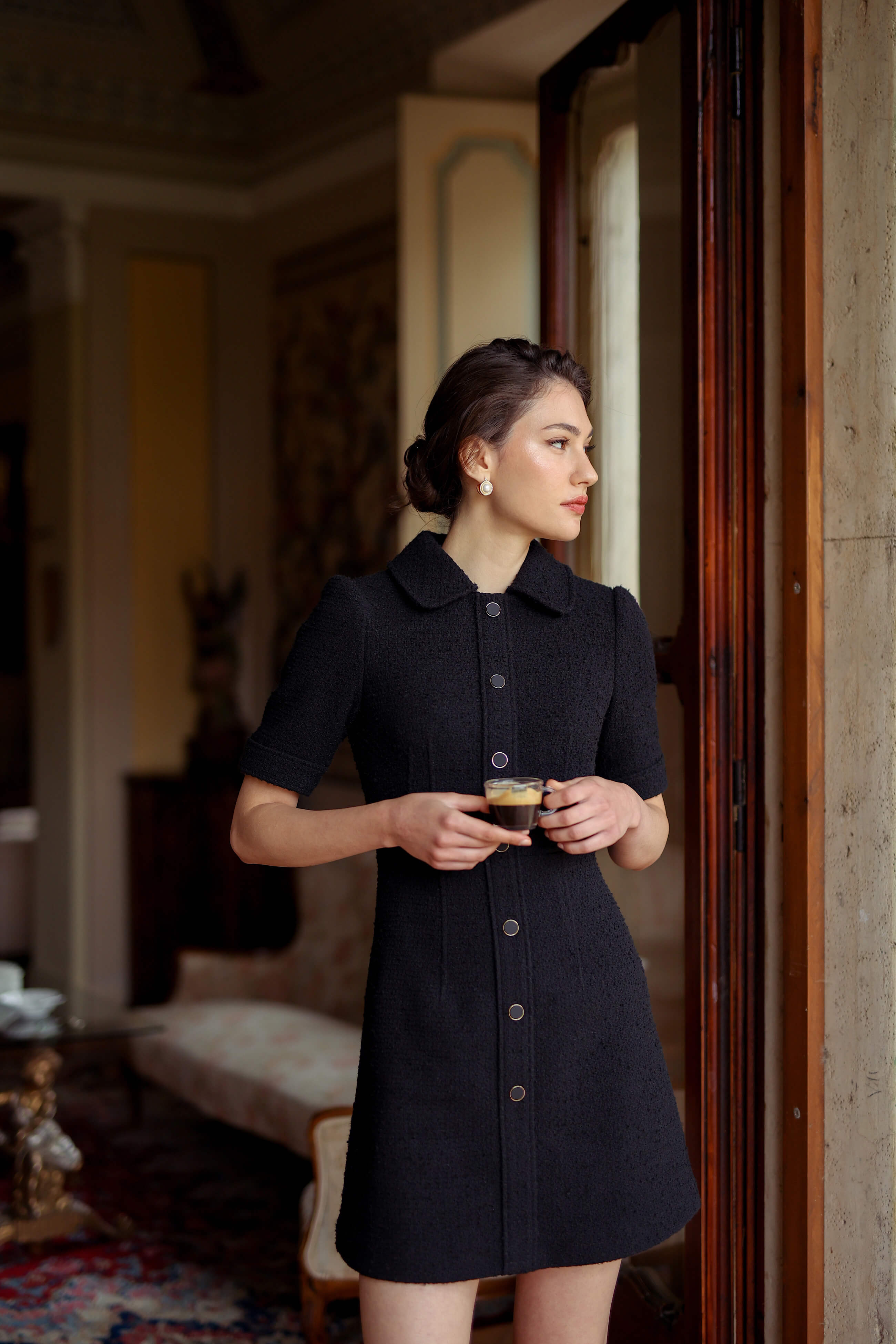 black dress tweed Mademoiselle" Black Tweed Dress Set Stylissima Boutique