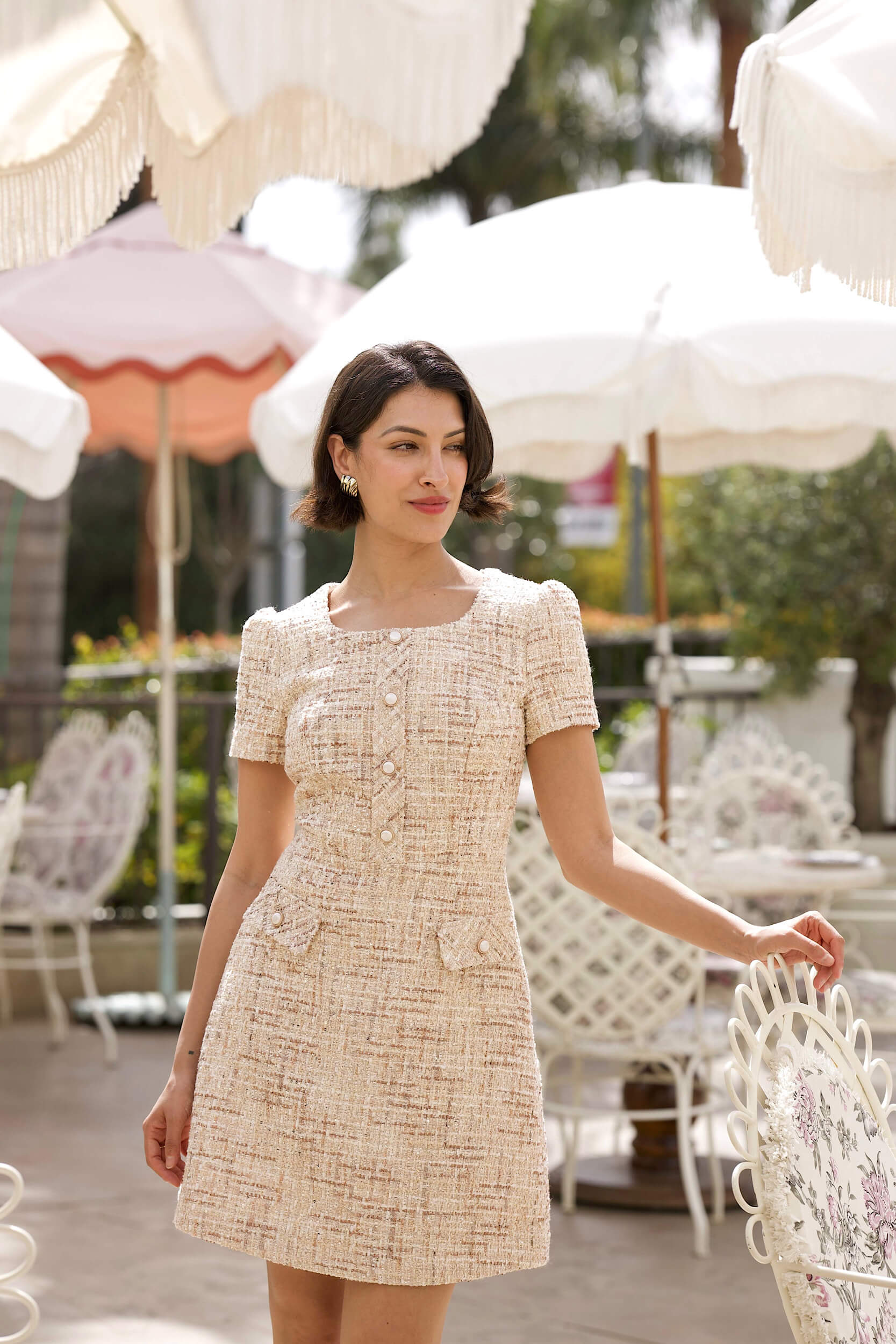 Cotton Tweed Dress Dina Gala Cotton Tweed Dress Dina Gala