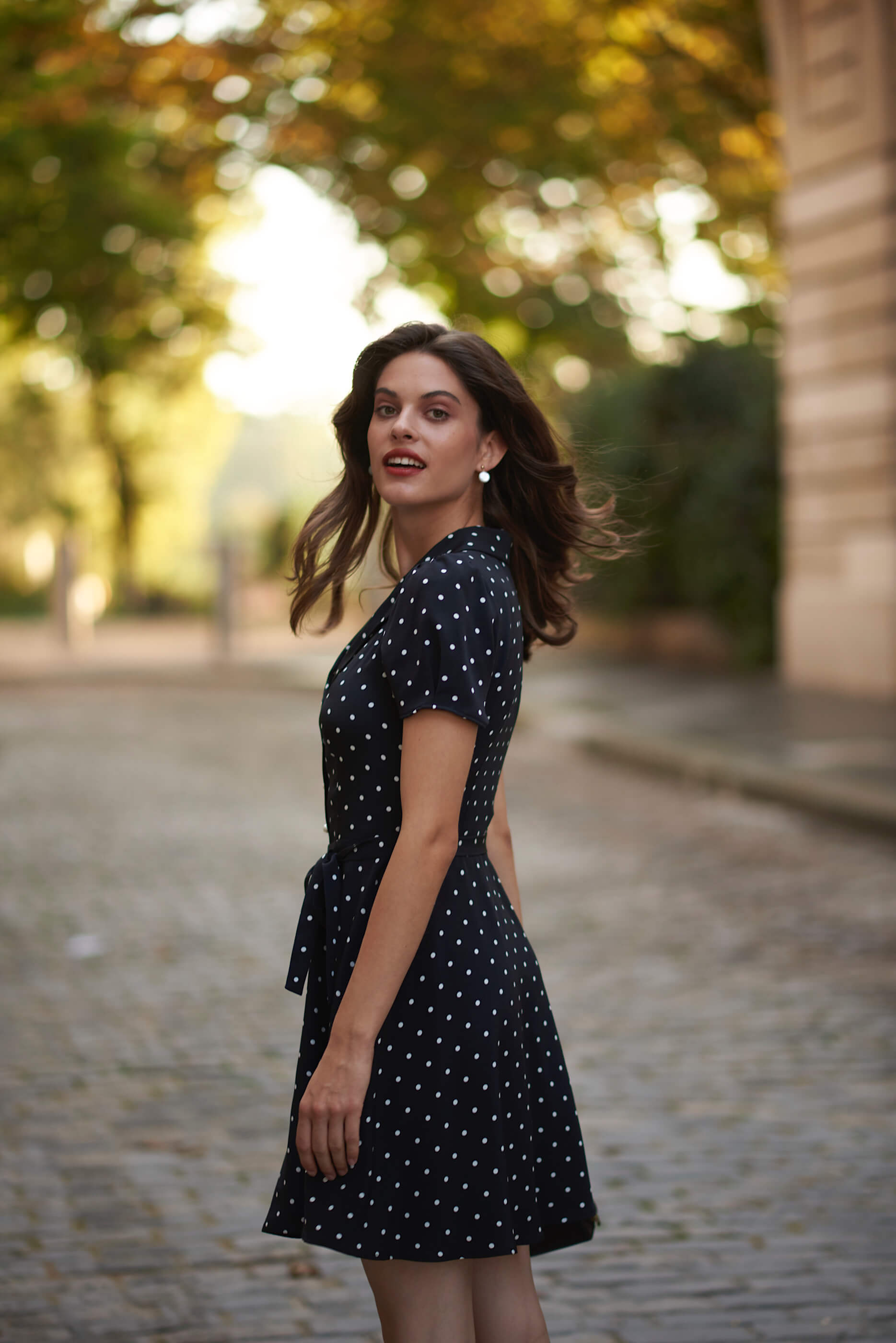 Silk polka hotsell dot dress