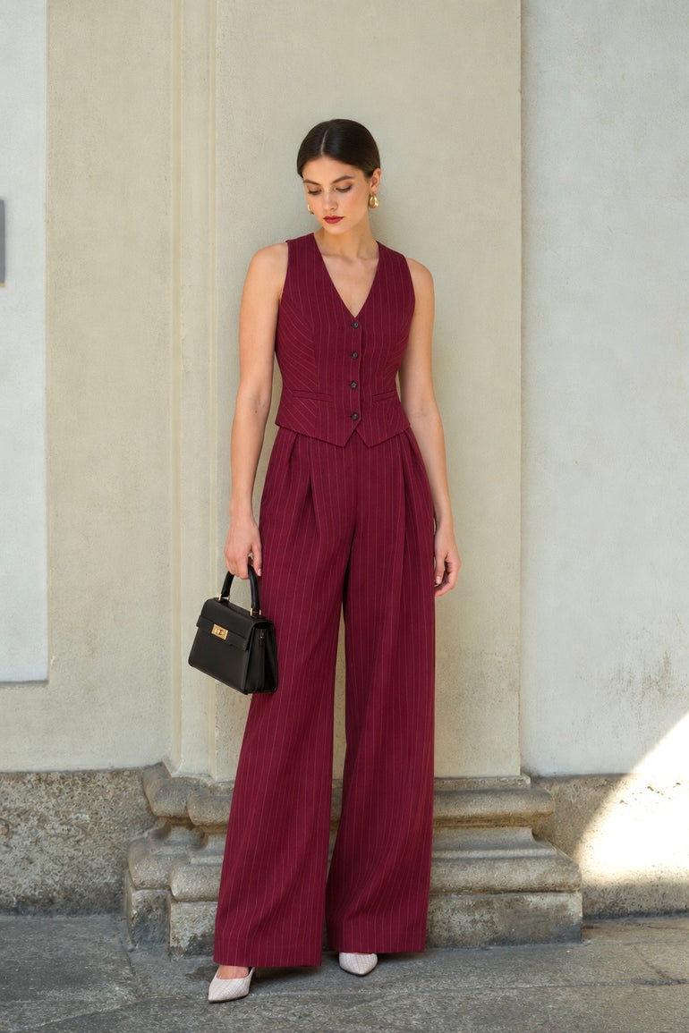 Adelia Striped Vest
