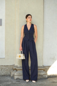 Adelia Striped Pants Pants Gaâla Navy stripes XXS In stock