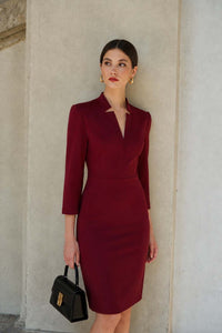 Annette Dress Dresses Gaâla Bordeaux XXS In stock
