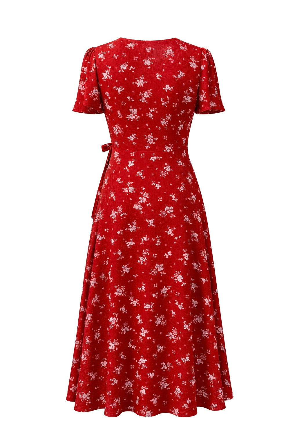 Floral Midi Wrap Dress Floral Midi Wrap Dress