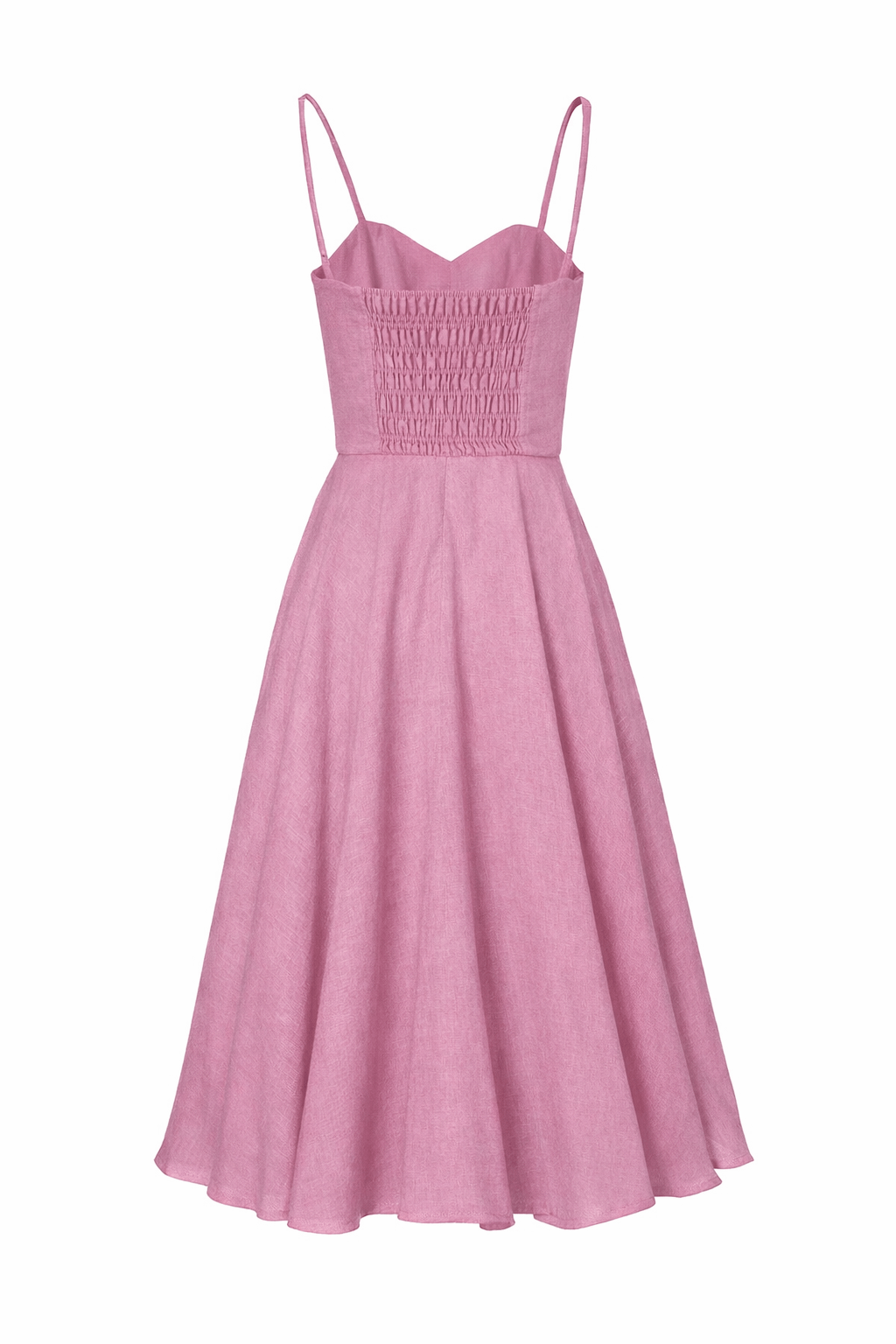 Gala Mauve Pink Bardot Linen Dress, Sustainable Corset Bodice Hourglass Silhouette with Detachable Cotton Petticoat Size S Gala Mauve Pink Bardot Linen Dress, Sustainable Corset Bodice Hourglass Silhouette with Detachable Cotton Petticoat Size S