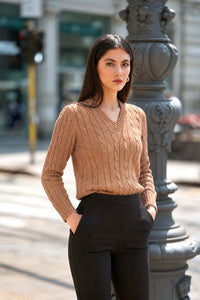 Christin Wool Sweater Knitwear Gaâla Beige XS In stock