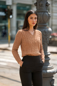 Christin Wool Sweater Knitwear Gaâla Beige XS In stock