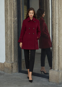 Francine Short Coat Coats Gaâla Bordeaux XXS Made-to-order