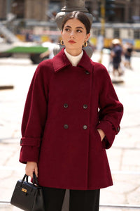 Francine Short Coat Coats Gaâla Bordeaux XXS Made-to-order