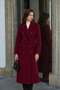 Frederick Wool Coat Coats Gaâla Bordeaux XXS Made-to-order