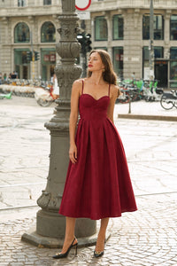 Isla Corset Dress Dresses Gaâla Dusty red XXS In stock