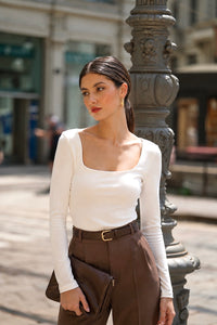 Rosanna Long Sleeve Top Tops Gaâla Cream XXS In stock