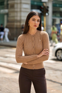 Vincent Wool Cardigan Knitwear Gaâla Beige XXS In stock