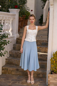 Hope Midi Skirt Skirts Gaâla Light blue 32 Made-to-order