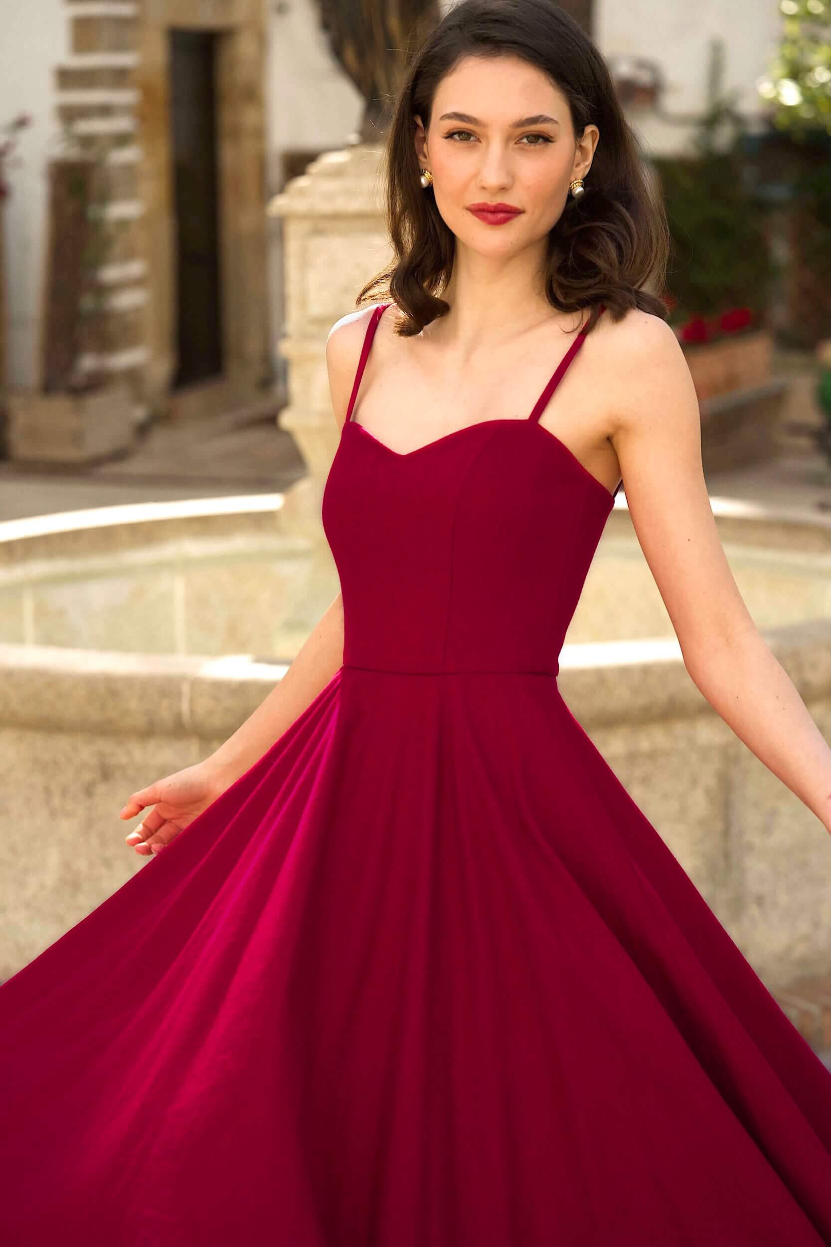 Bordeaux Linen Dress Bardot Bordeaux Linen Dress Bardot
