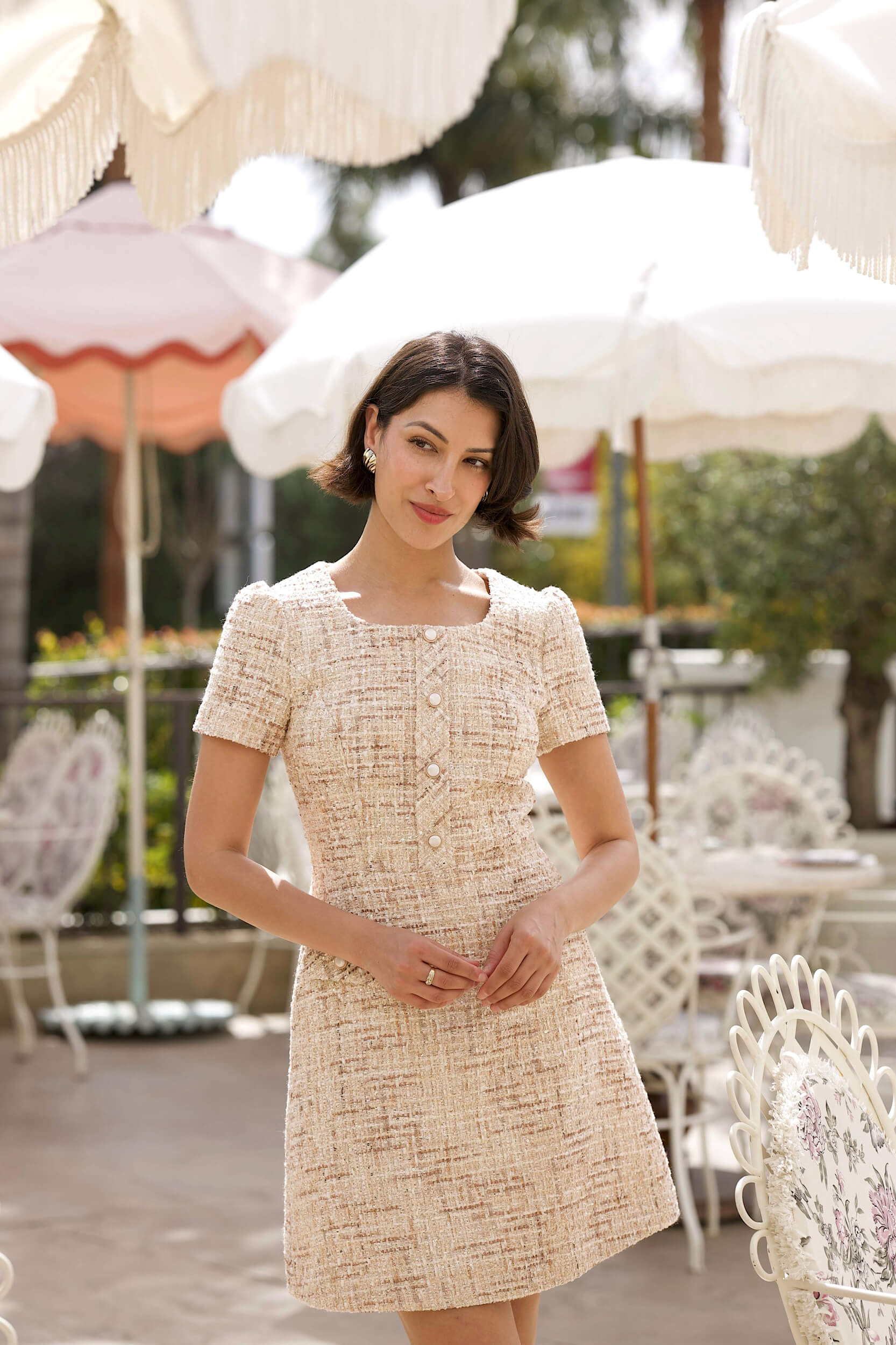 Cotton Tweed Dress Dina Gala Cotton Tweed Dress Dina Gala