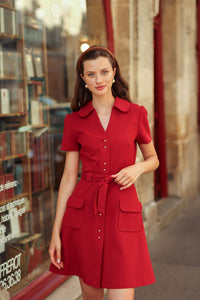 Paris Belted Dress