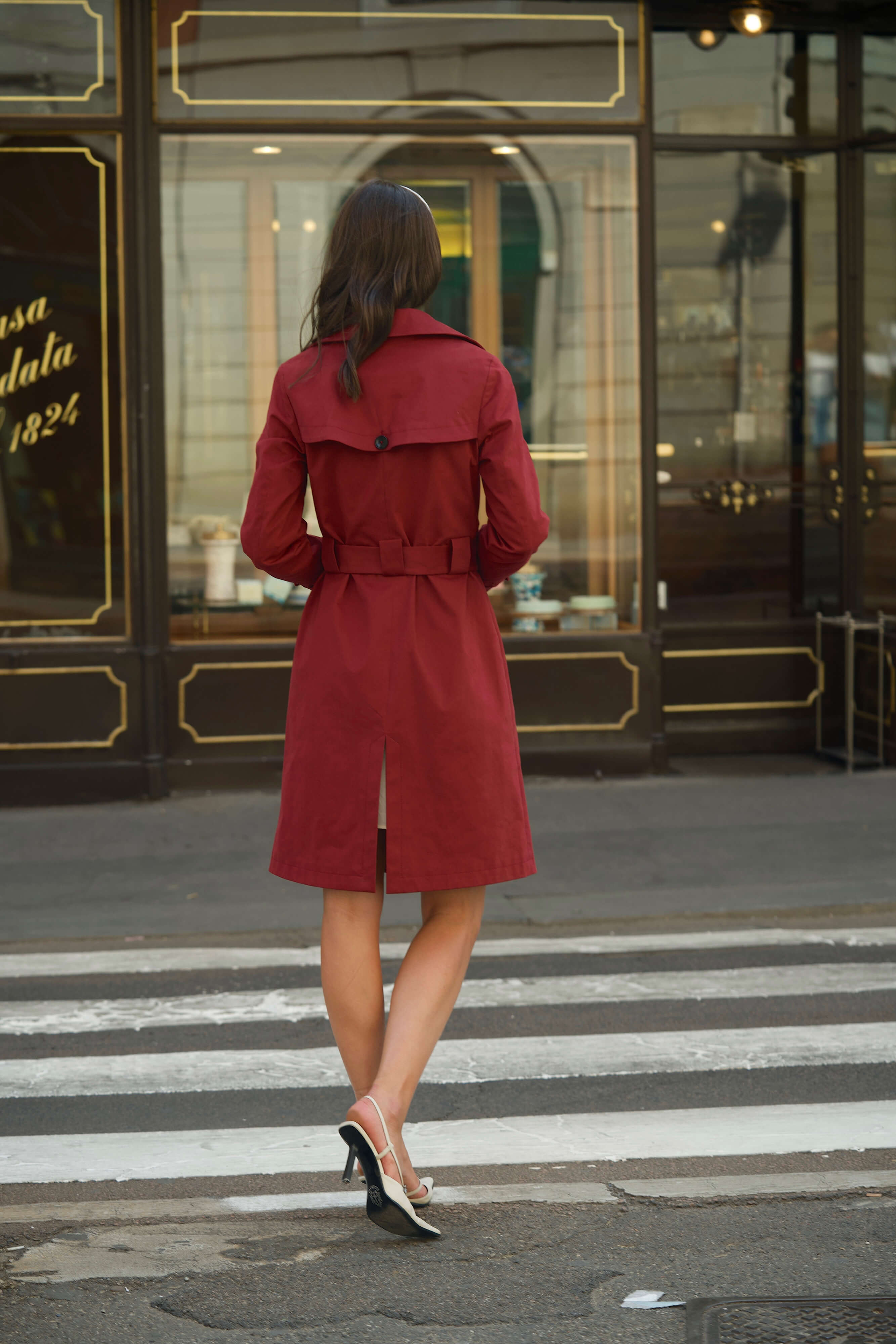 red trench coat  Red trench coat, Fashion, Coat