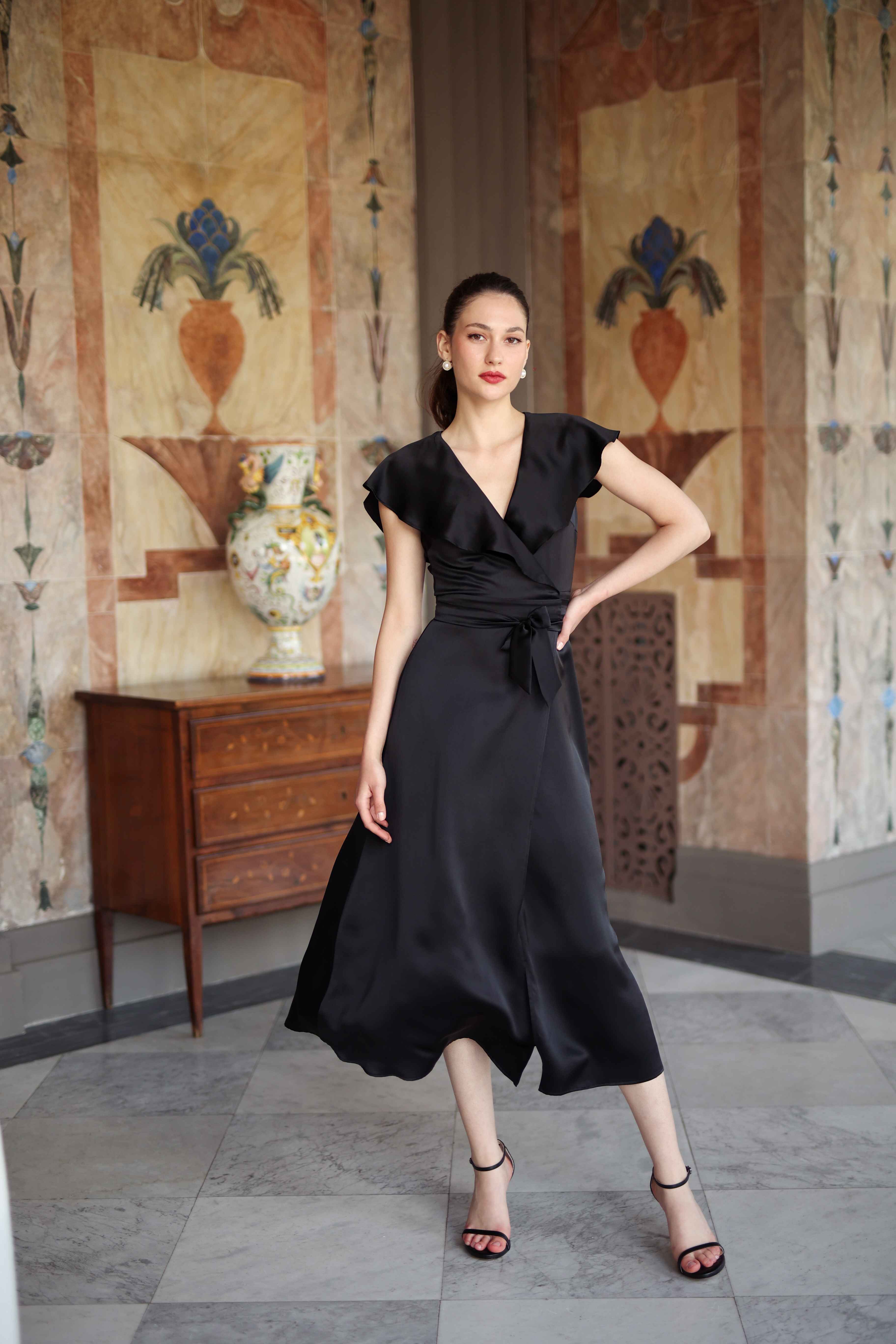 Open wrap dress online