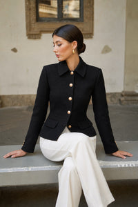 Blanche Short Coat Jackets Gaâla Black XXS In stock