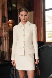 Blanche Short Coat Jackets Gaâla Cream yellow XXS Made-to-order