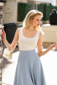 Violet Stretch Top Tops Gaâla Cream XXS Made-to-order