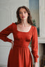 Robe en soie Rouge