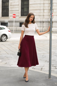 Hope Midi Skirt Skirts Gaâla Bordeaux 32 Made-to-order