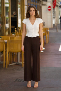 Nala Stretch Pants Pants Gaâla Brown 32 In stock