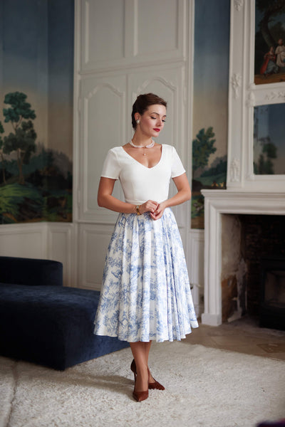 toile de jouy turtleneck midi dress & OTHER STORIES Toile de Jouy Turtleneck Midi Dress