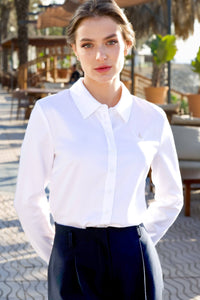 Alia Button Down Blouse Blouses Gaâla White XXS Made-to-order