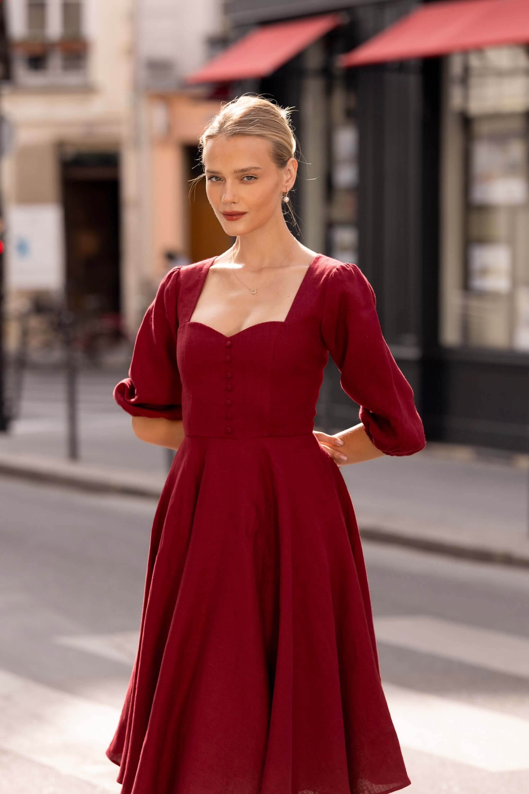 linen formal dresses | Linen Summer Dresses draped front Formal Linen Dresses