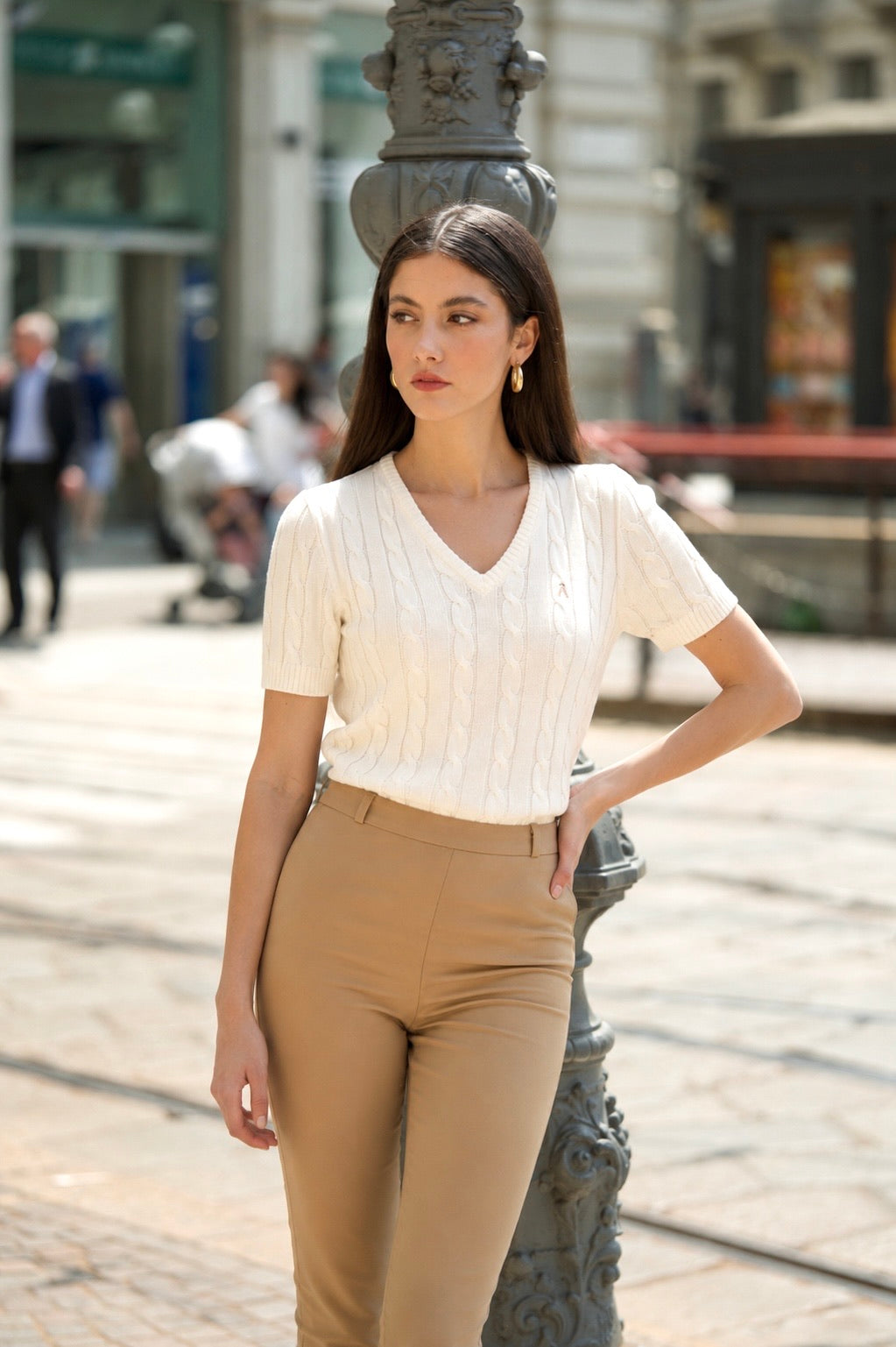 Short Sleeve Knit Top