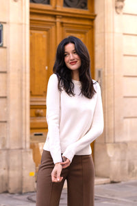 Oscar Wool Cashmere Sweater Knitwear Gaâla Cream XXS Made-to-order