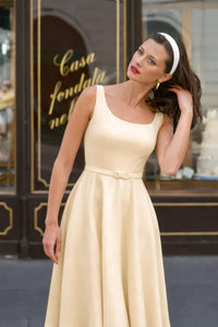 Aura Midi Dress Dresses Gaâla Butter cream XXS Made-to-order