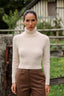 White mohair sweater