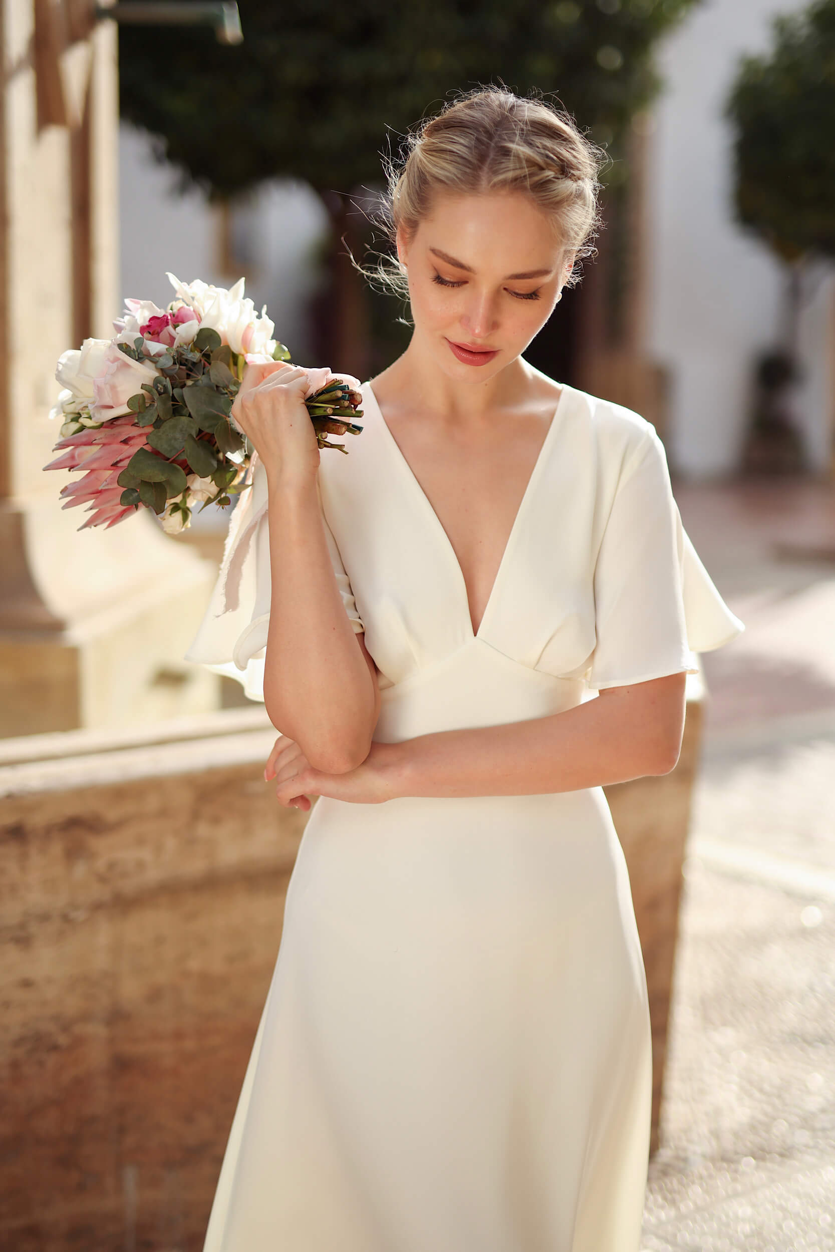 Cream Silk Wedding Dress – Gaâla