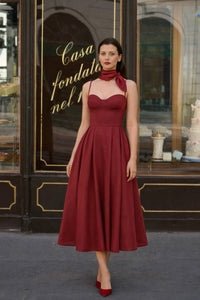 Isla Corset Dress Dresses Gaâla Dusty red XXS In stock