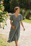 belted maternity dress