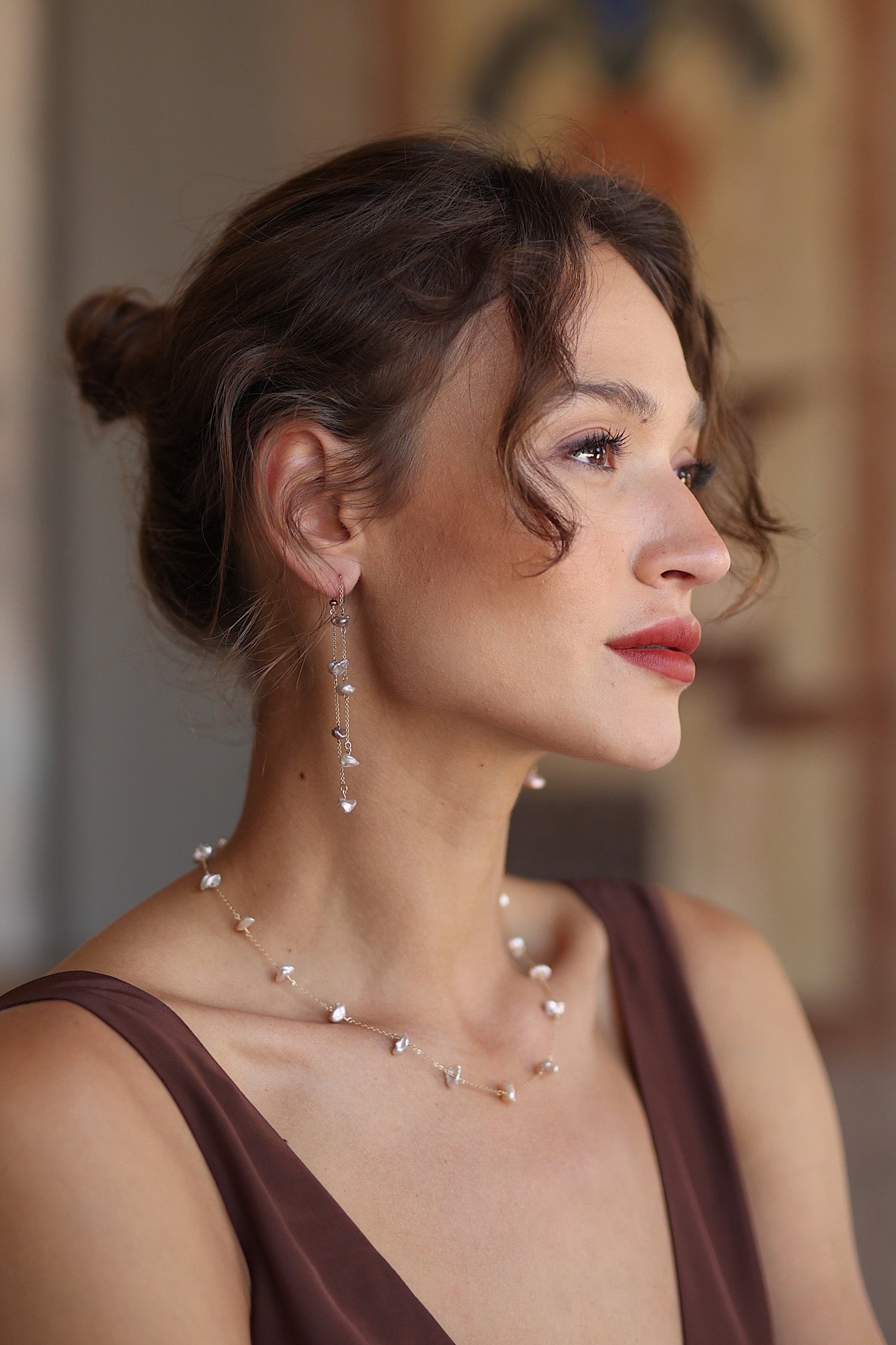 Collier de perles d’eau douce Safia Accessoires mariage The Wedding Explorer Collier de perles d’eau douce Safia Accessoires mariage The Wedding Explorer