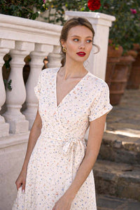 Melissa Wrap Dress Dresses Gaâla Easter print XXS In stock