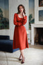 Robe en soie Rouge