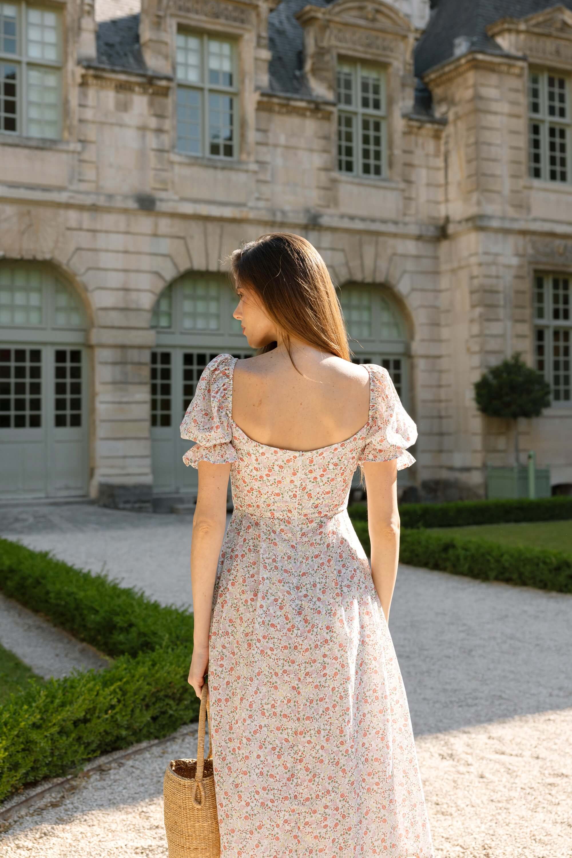 Cream Puffed Sleeve Dress Mira