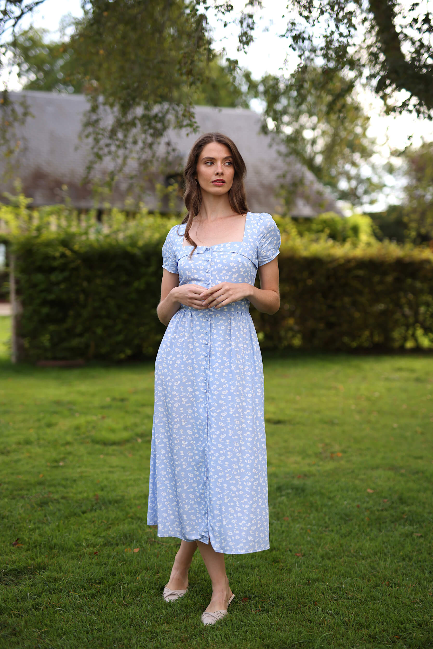 Cap Sleeve Midi Dress Estelle – Gaâla