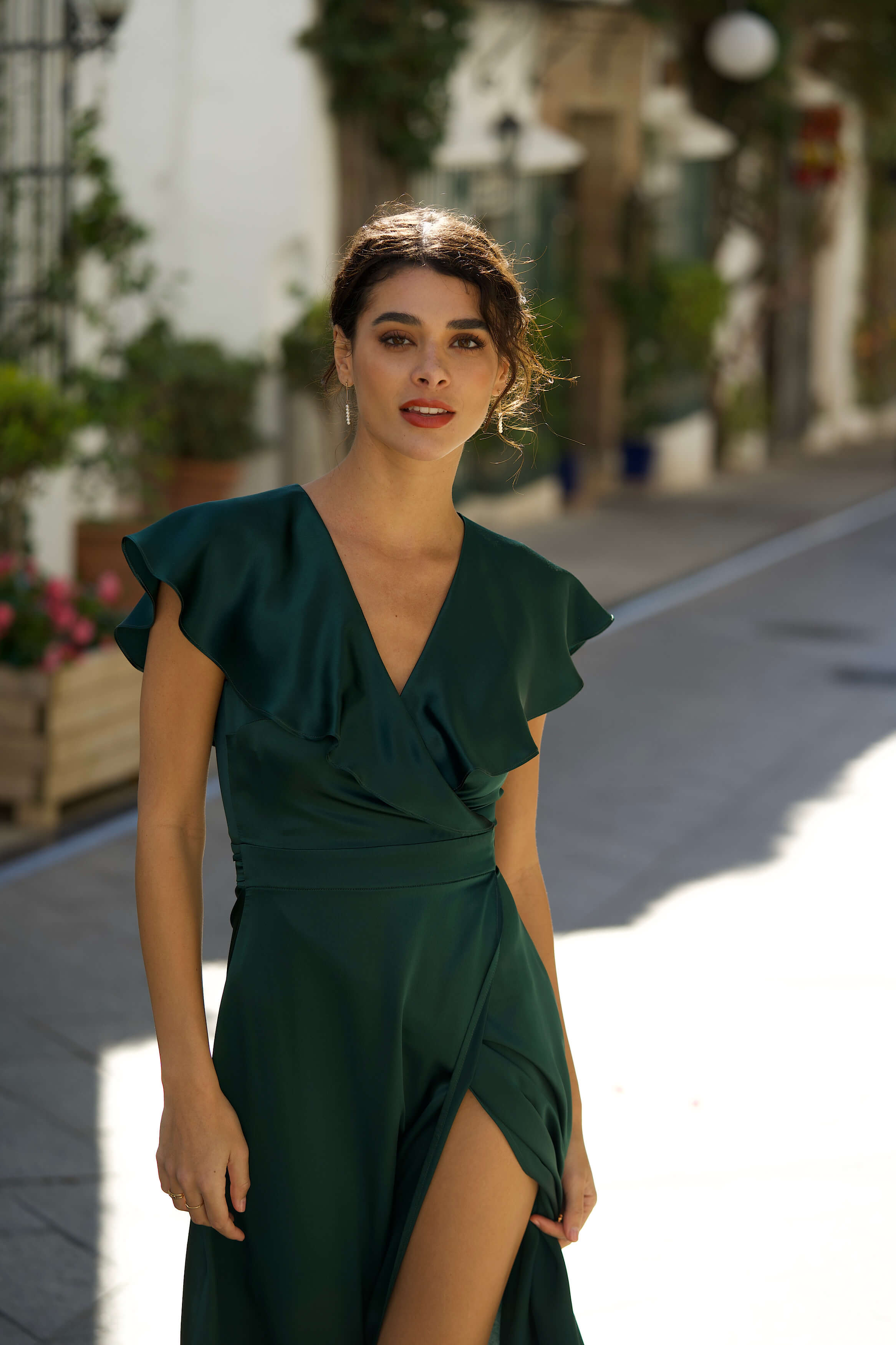 Emerald Wrap Dress