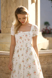 Estelle Button Down Dress Dresses Gaâla Floral XXS In stock