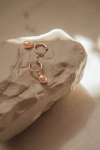 Boucles d'oreilles Perles Rose