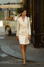 womens white blazer dress