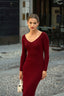 Vanessa Knit Dress Bordeaux