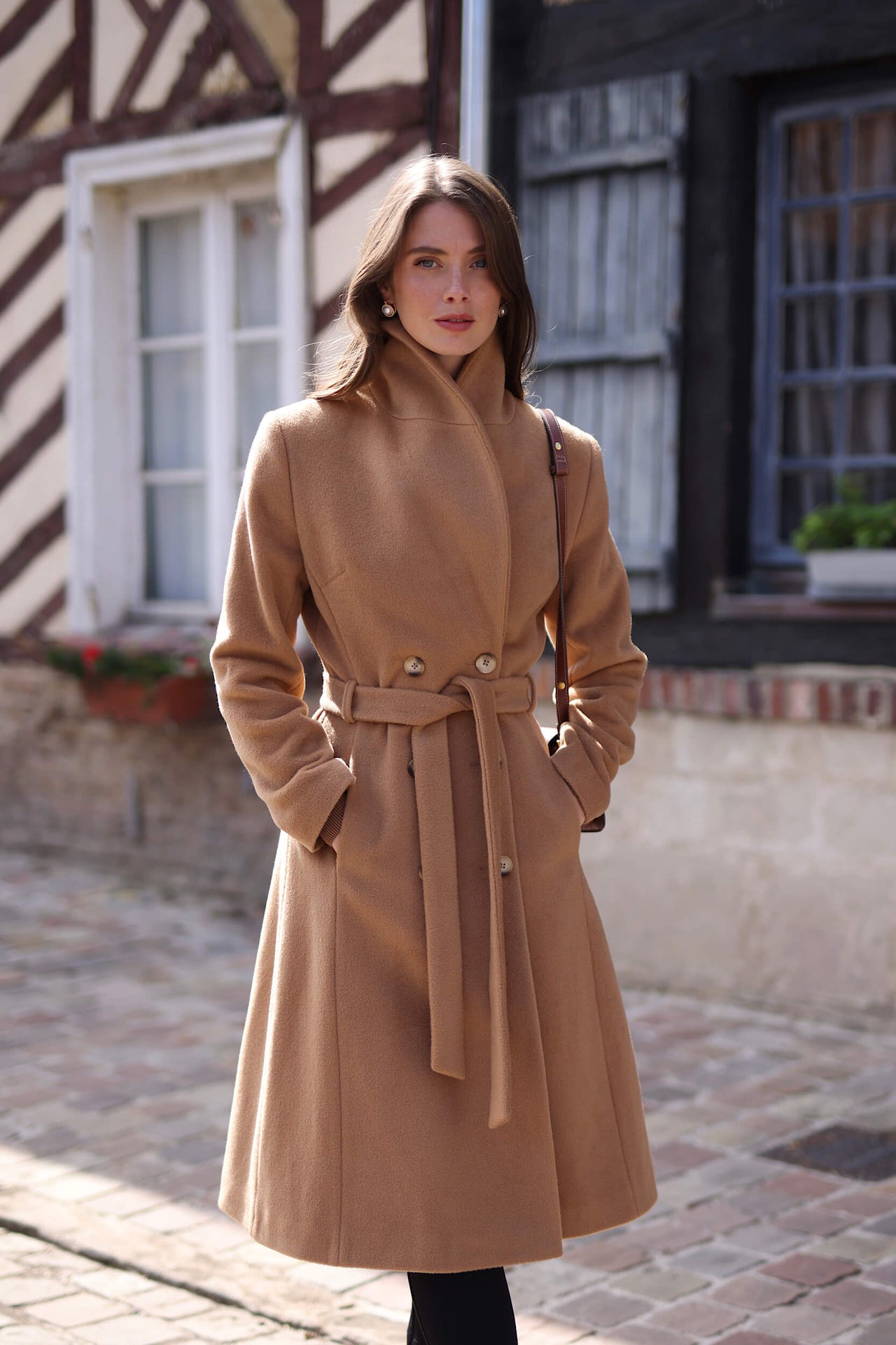 Angelina Cashmere Wool Blend Overcoat